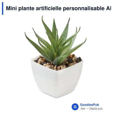 Mini plante artificielle personnalisable ARTILOE pour décoration d'intérieuravec logo