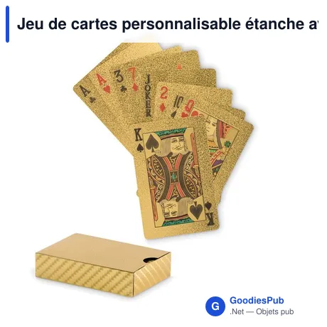 Jeu de cartes personnalisable étanche avec logo - AS Cartes à jouer