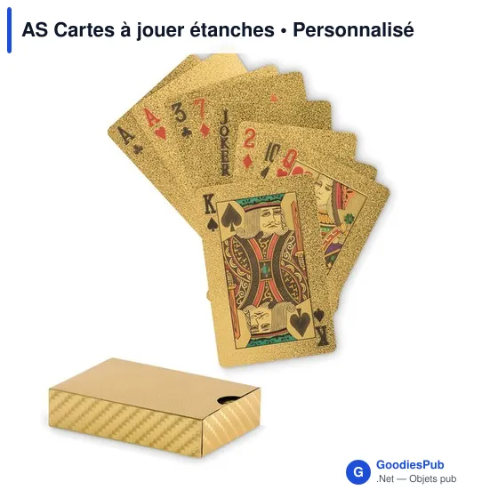 Jeu de cartes personnalisable étanche avec logo - AS Cartes à jouer - Image 1