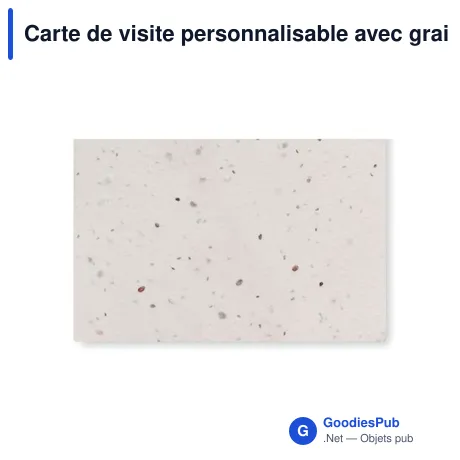 Carte de visite personnalisable avec graines de fleurs sauvages - ASIDAavec logo