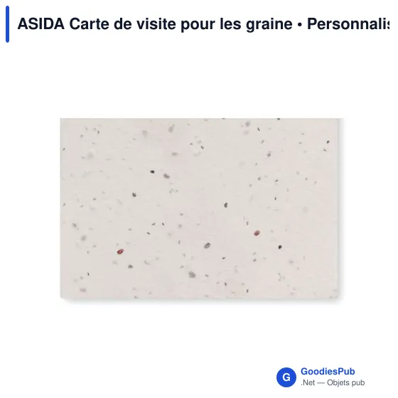 Carte de visite personnalisable avec graines de fleurs sauvages - ASIDAavec logo - Image 1