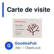 Carte de visite personnalisable avec graines de fleurs sauvages - ASIDAavec logo - Miniature 2