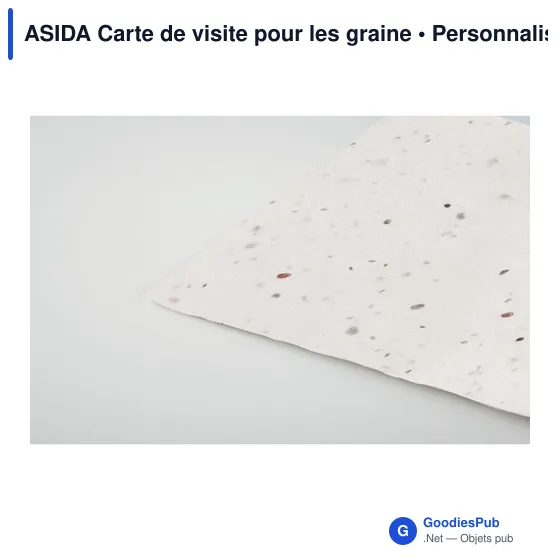 Carte de visite personnalisable avec graines de fleurs sauvages - ASIDAavec logo - Image 3