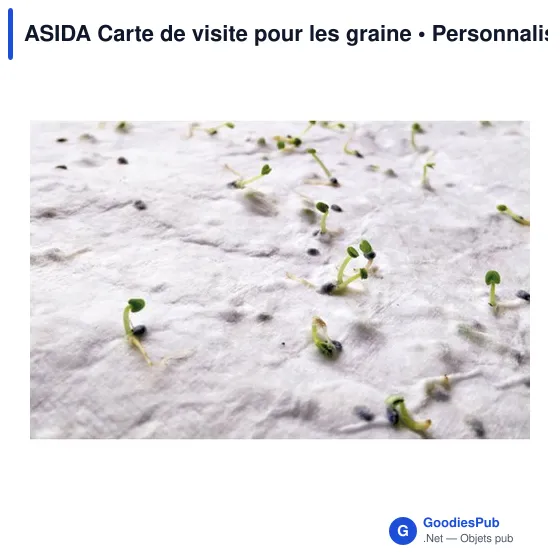Carte de visite personnalisable avec graines de fleurs sauvages - ASIDAavec logo - Image 4