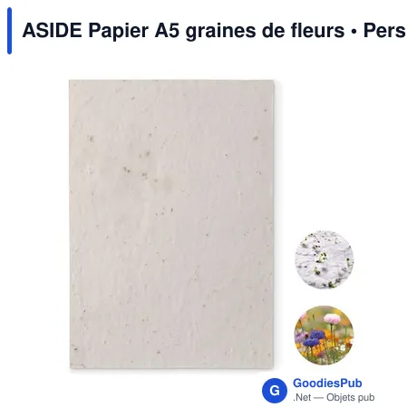 ASIDE Papier A5 graines de fleurs