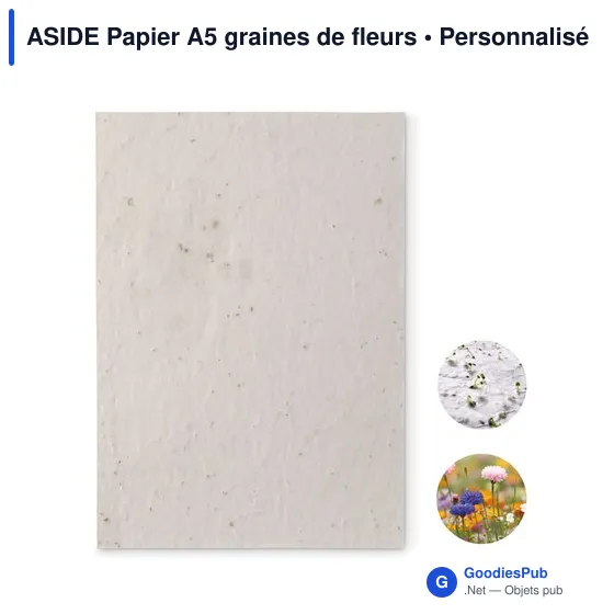 ASIDE Papier A5 graines de fleurs - Image 1