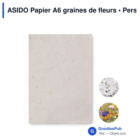 ASIDO Papier A6 graines de fleurs