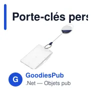 Porte-clés personnalisable Aspen RollerClip avec logo - Miniature 2