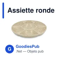 Assiette ronde personnalisable en céramique 26 cm avec logo - Sagaform Ditte - Miniature 2