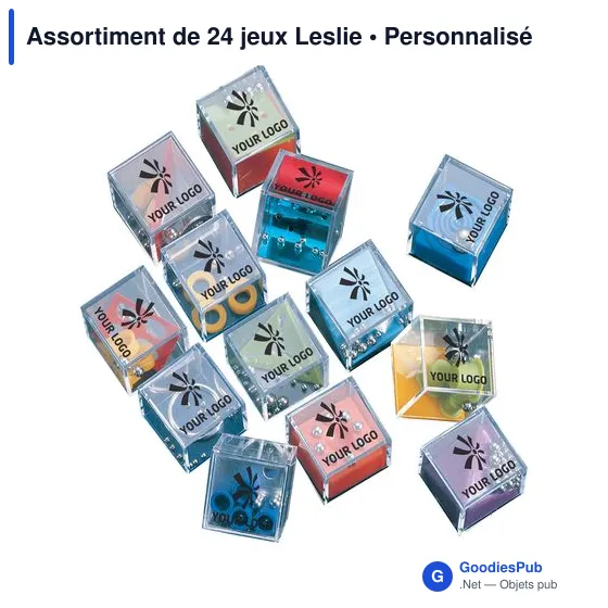 Jeux de patience personnalisables avec logo - Assortiment de 24 jeux Leslie - Image 3
