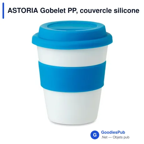 ASTORIA Gobelet PP, couvercle silicone