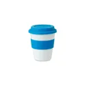 Variante bleu - ASTORIA Gobelet PP, couvercle silicone