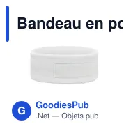 Bandeau en polycoton personnalisable avec logo - ATAMA - Miniature 1