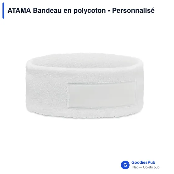 Bandeau en polycoton personnalisable avec logo - ATAMA - Image 1