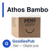 Stylo à bille personnalisable en bambou avec logo - Athos Bamboo stylo - Miniature 3