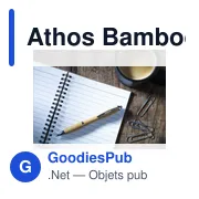 Stylo à bille personnalisable en bambou avec logo - Athos Bamboo stylo - Miniature 8