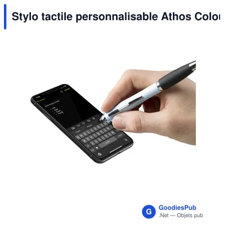 Stylo tactile personnalisable Athos Colour Touch avec logo