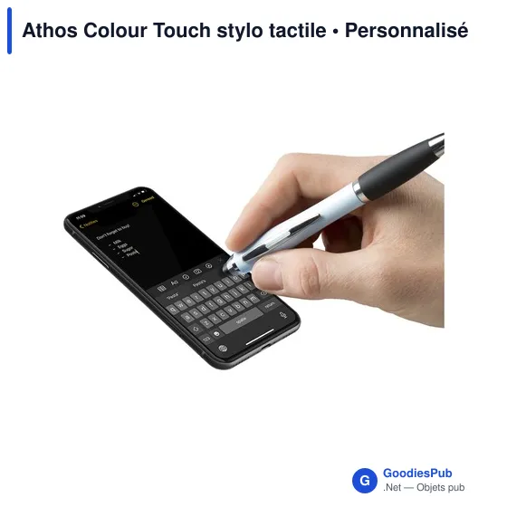 Stylo tactile personnalisable Athos Colour Touch avec logo - Image 1