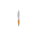 Variante orange - Stylo bille personnalisable Athos Silver avec logo