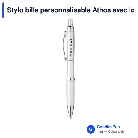 Stylo bille personnalisable Athos avec logo