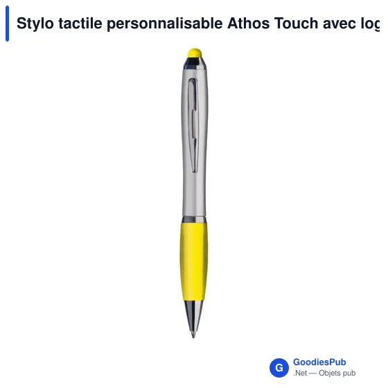 Stylo tactile personnalisable Athos Touch avec logo - Image 3