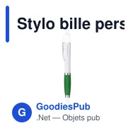 Stylo bille personnalisable en ABS recyclé avec logo - Athos Trans GRS - Miniature 1