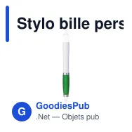 Stylo bille personnalisable en ABS recyclé avec logo - Athos Trans GRS - Miniature 2