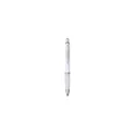 Variante blanc - Stylo bille personnalisable en ABS recyclé avec logo - Athos Trans GRS