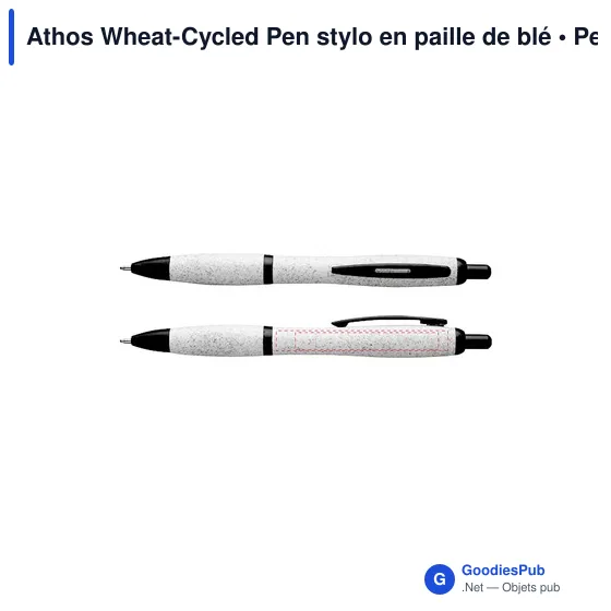 Stylo à bille personnalisable en paille de blé avec logo - Athos Wheat-Cycled Pen - Image 6