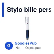 Stylo bille personnalisable Athos White avec logo - Miniature 1