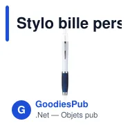 Stylo bille personnalisable Athos White avec logo - Miniature 2