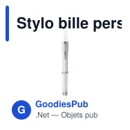 Stylo bille personnalisable Athos White avec logo - Miniature 5