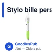 Stylo bille personnalisable Athos White avec logo - Miniature 9