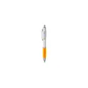 Variante orange - Stylo bille personnalisable Athos White avec logo
