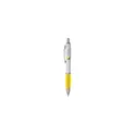 Variante jaune - Stylo bille personnalisable Athos White avec logo