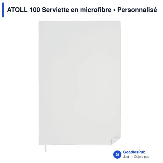 Serviette en microfibre personnalisable ATOLL 100 avec logo - Image 3