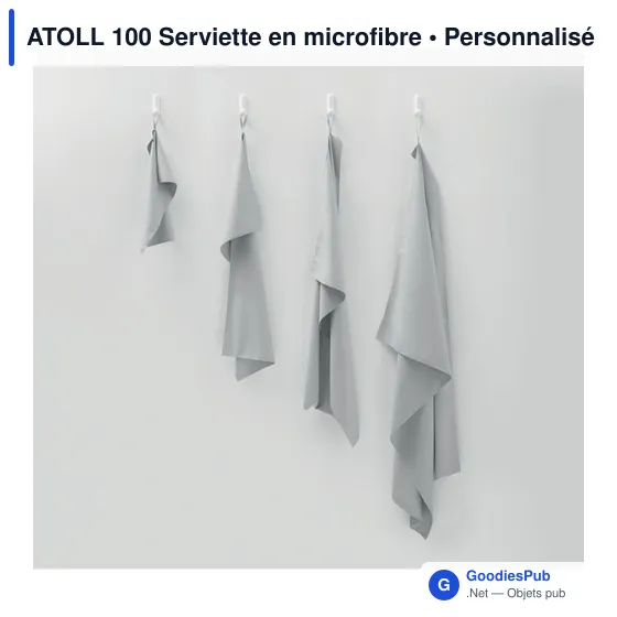 Serviette en microfibre personnalisable ATOLL 100 avec logo - Image 4