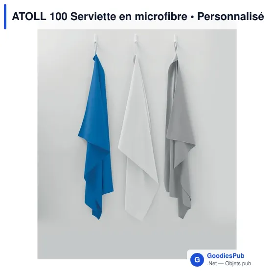 Serviette en microfibre personnalisable ATOLL 100 avec logo - Image 5
