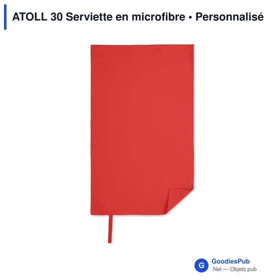 Serviette en microfibre personnalisable ATOLL 30 avec logo - Image 3