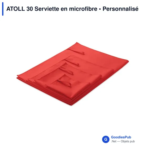 Serviette en microfibre personnalisable ATOLL 30 avec logo - Image 4