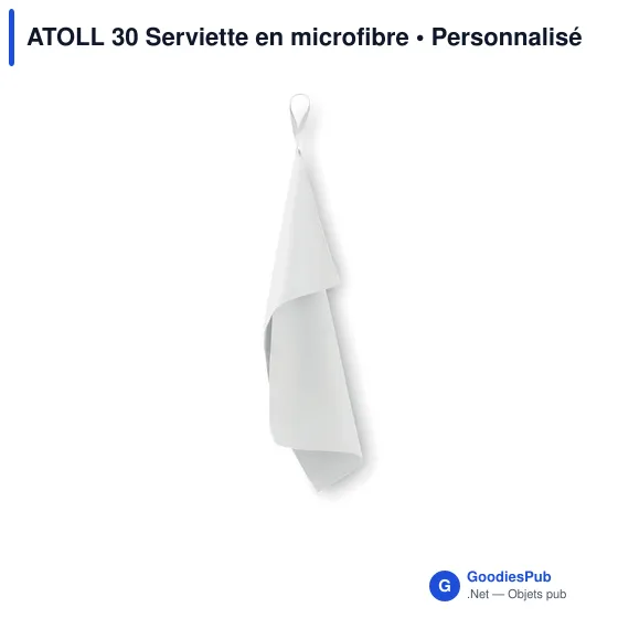 Serviette en microfibre personnalisable ATOLL 30 avec logo - Image 5