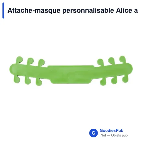 Attache-masque personnalisable Alice avec logo - Écologique et pratique
