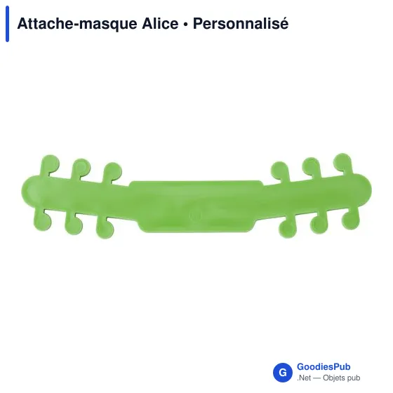 Attache-masque personnalisable Alice avec logo - Écologique et pratique - Image 1