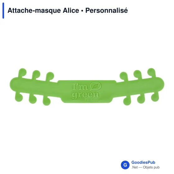 Attache-masque personnalisable Alice avec logo - Écologique et pratique - Image 2