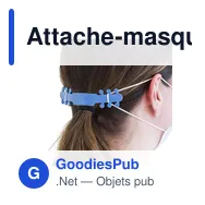 Attache-masque personnalisable Alice avec logo - Écologique et pratique - Miniature 3