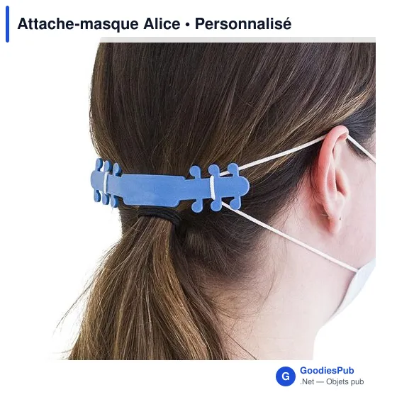 Attache-masque personnalisable Alice avec logo - Écologique et pratique - Image 3