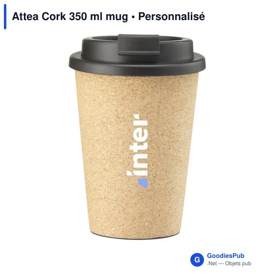Mug isotherme personnalisable Attea Cork 350 ml avec logo - Image 12