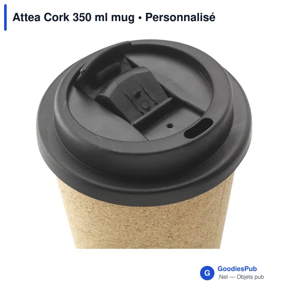 Mug isotherme personnalisable Attea Cork 350 ml avec logo - Image 5