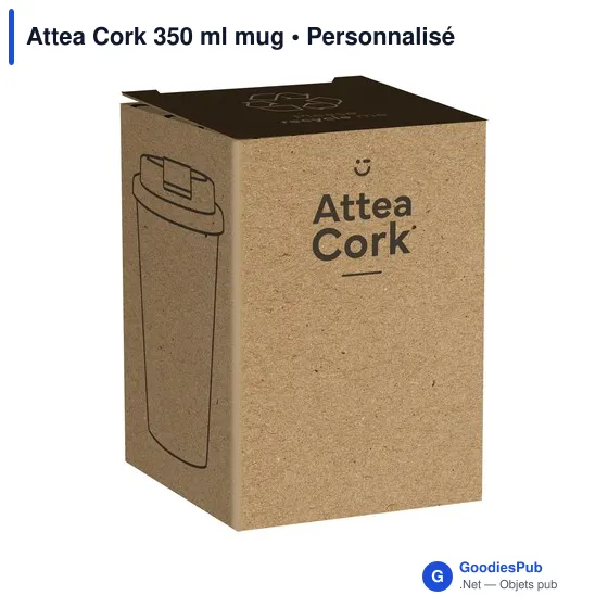 Mug isotherme personnalisable Attea Cork 350 ml avec logo - Image 6