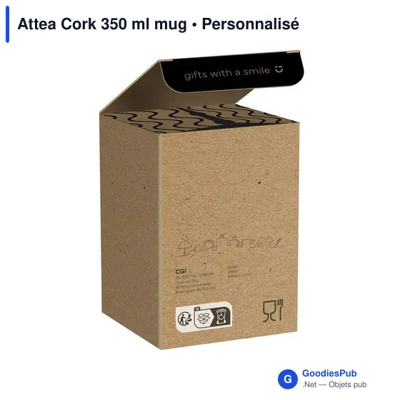 Mug isotherme personnalisable Attea Cork 350 ml avec logo - Image 7